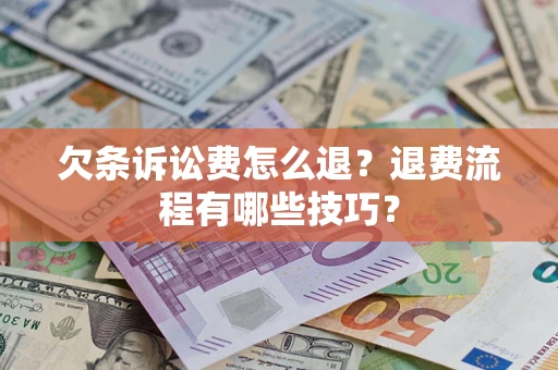 北京欠条诉讼费怎么退？退费流程有哪些技巧？