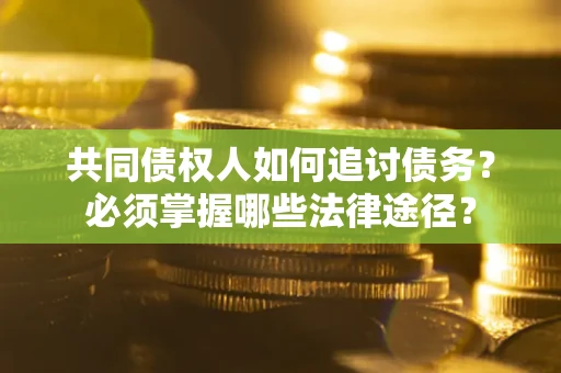 北京共同债权人如何追讨债务？必须掌握哪些法律途径？